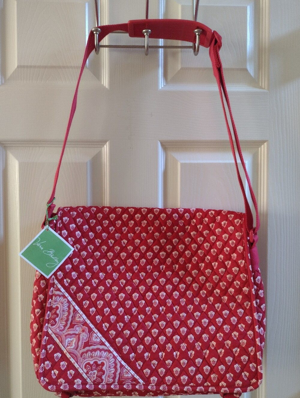 🐸VERA BRADLEY messenger Bag In Nantucket Red